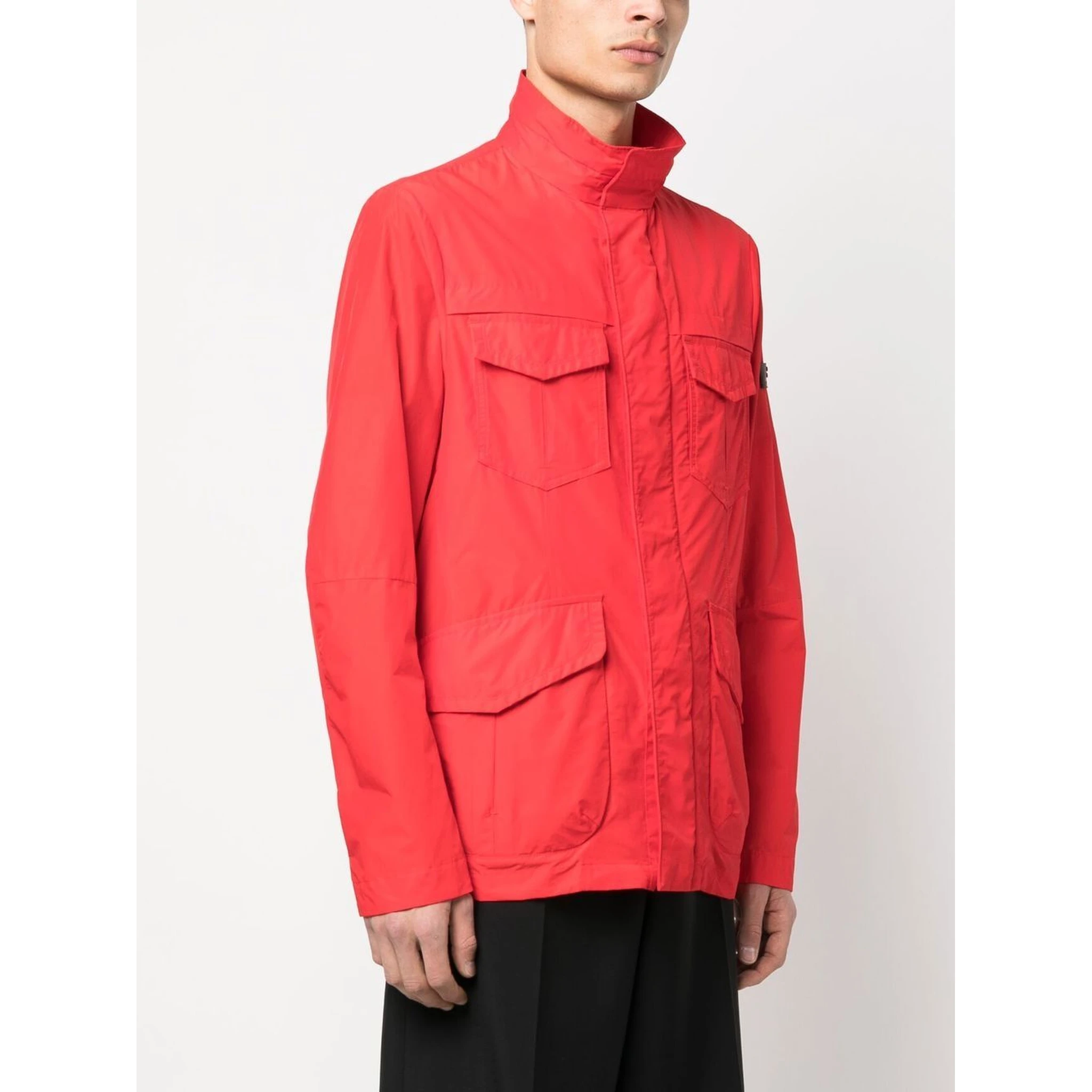 Metal Blouson Jacket In Orange