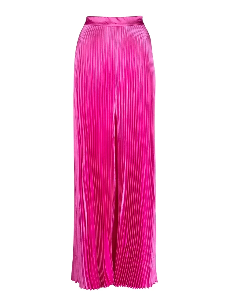 pleated high-waisted trousers