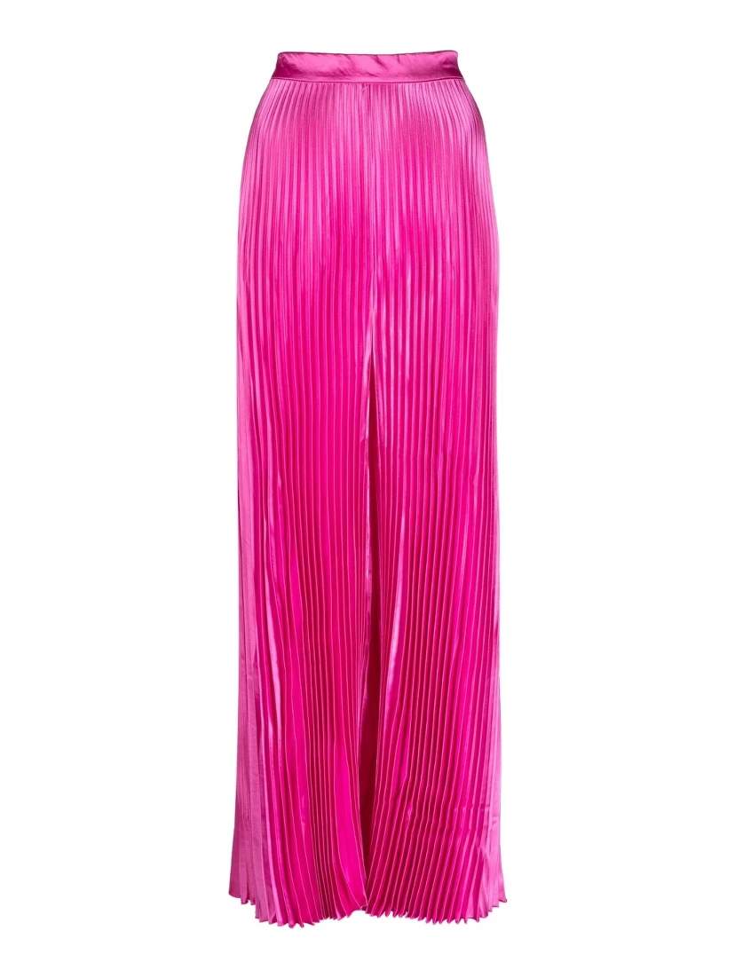 pleated high-waisted trousers