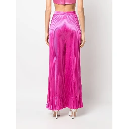 pleated high-waisted trousers