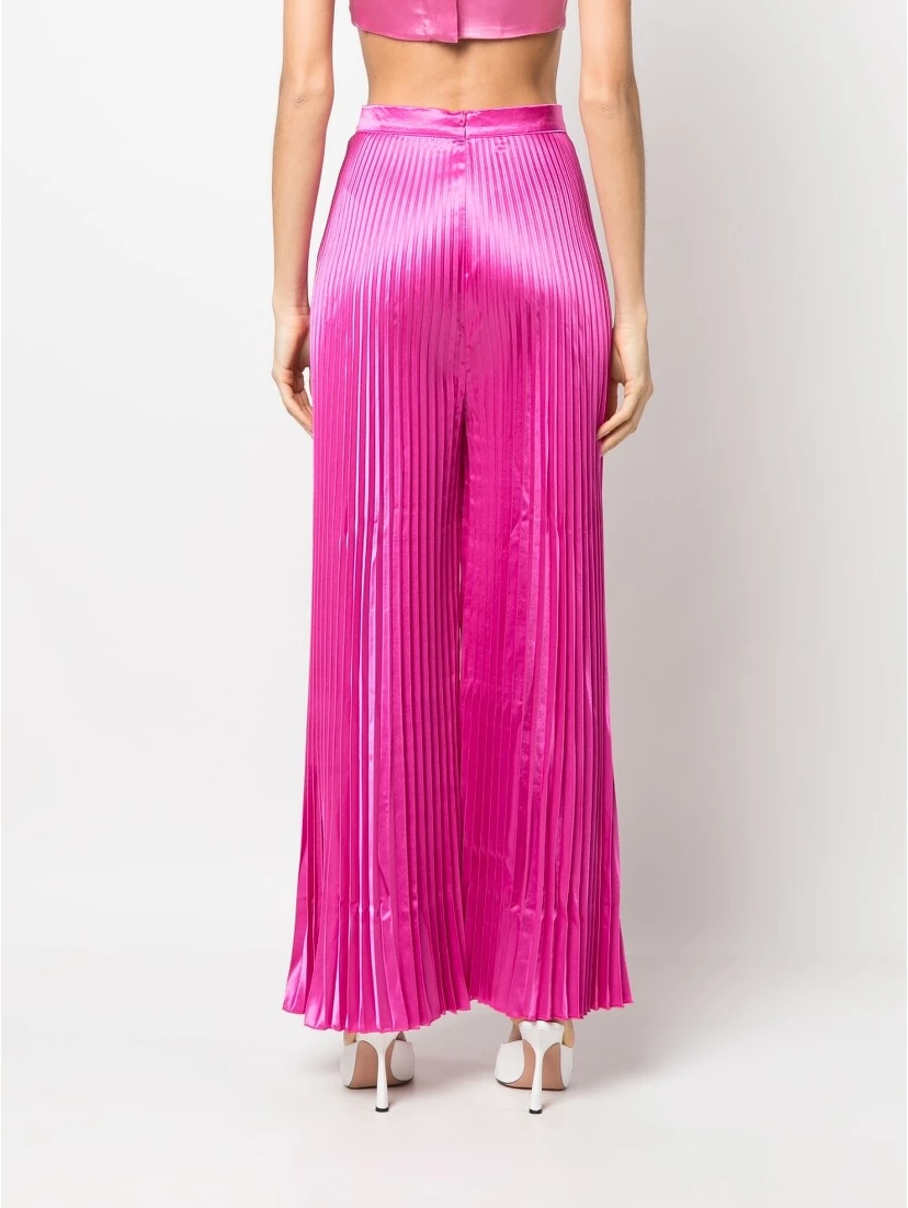 pleated high-waisted trousers