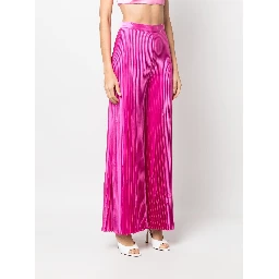 pleated high-waisted trousers