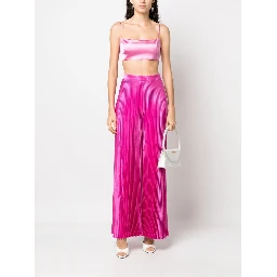 pleated high-waisted trousers