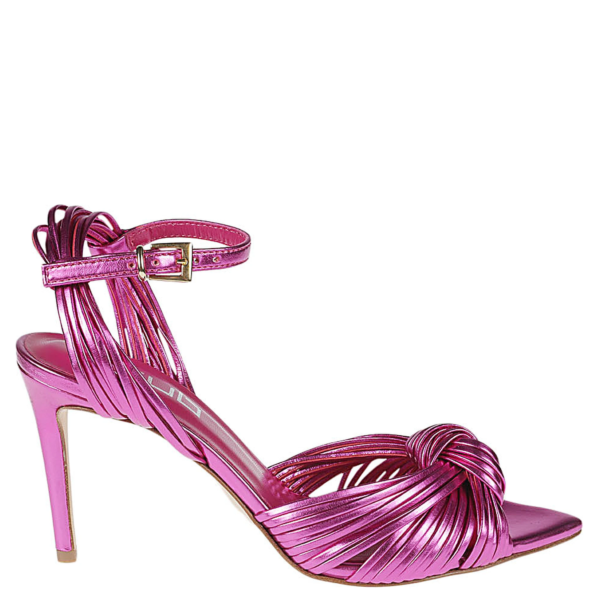 Clara 36 Laminate Sandals In Purple