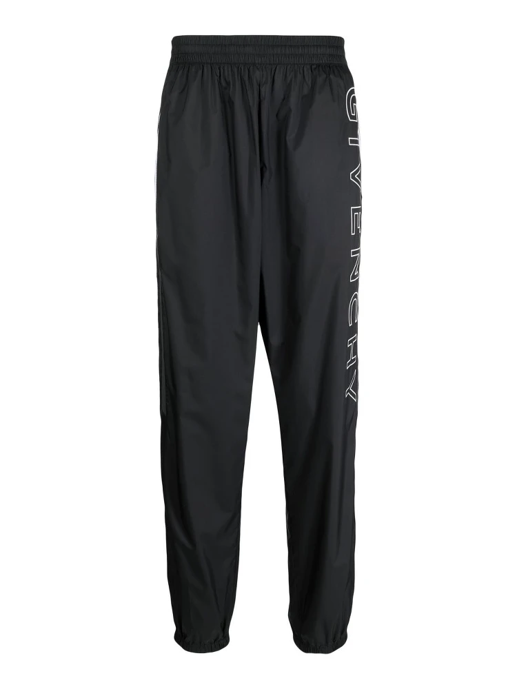 GIVENCHY EMBROIDERED-LOGO DETAIL TRACK PANTS