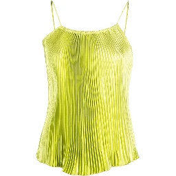 fully-pleated sleeveless blouse