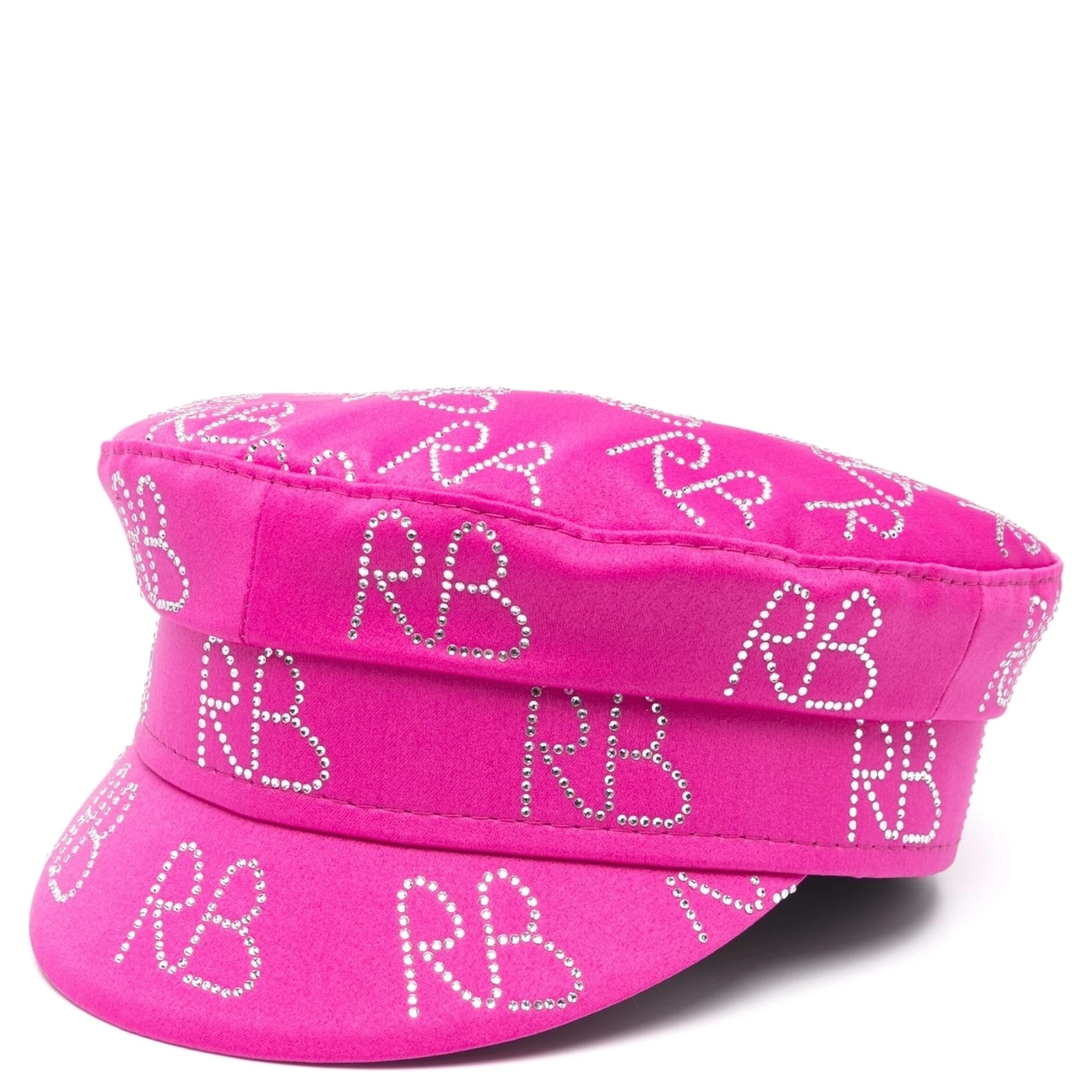 Crystal-Embellished Baker Boy Hat