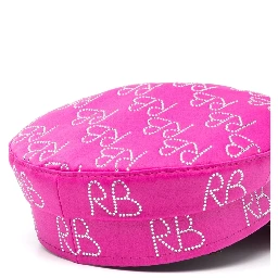 Crystal-Embellished Baker Boy Hat