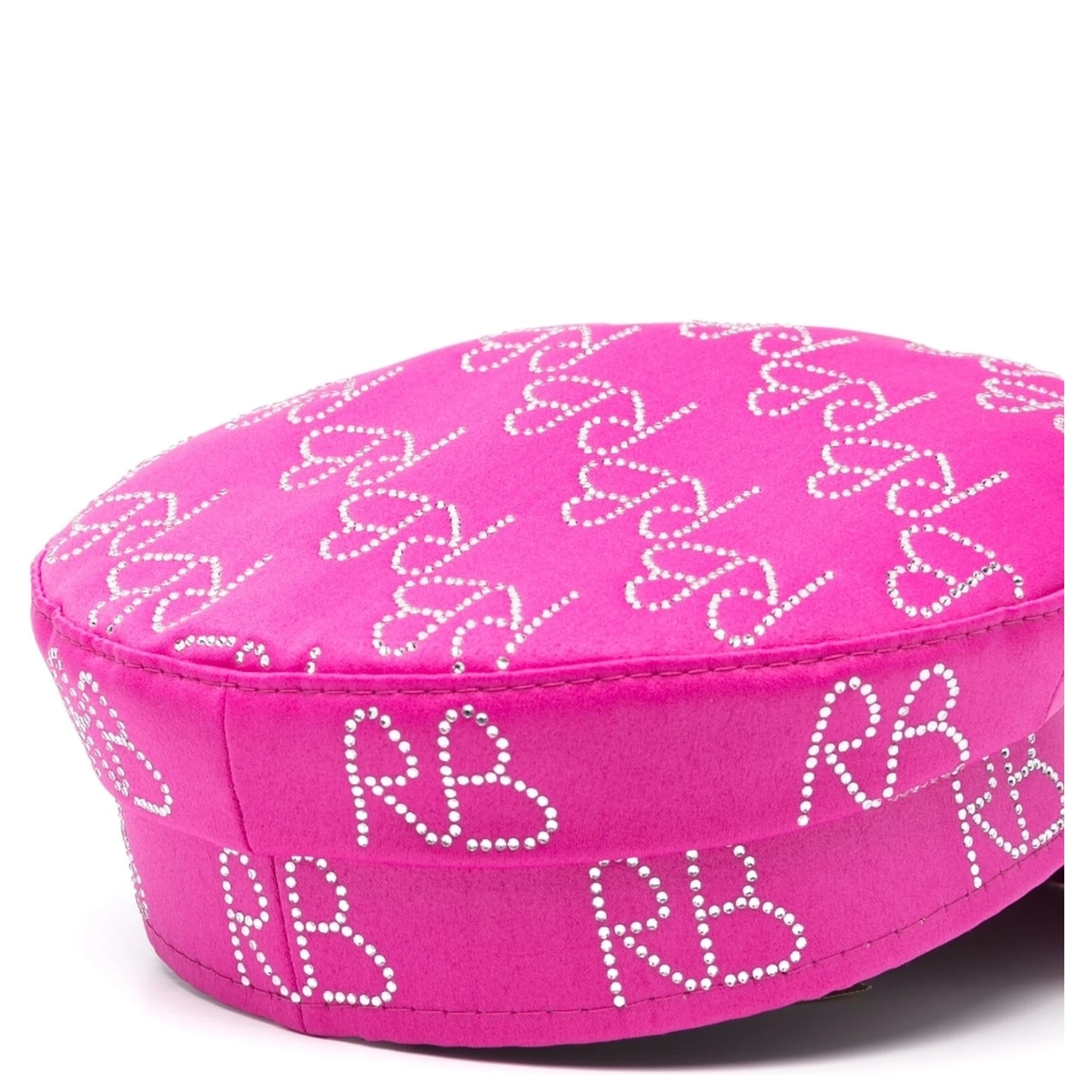 Crystal-Embellished Baker Boy Hat