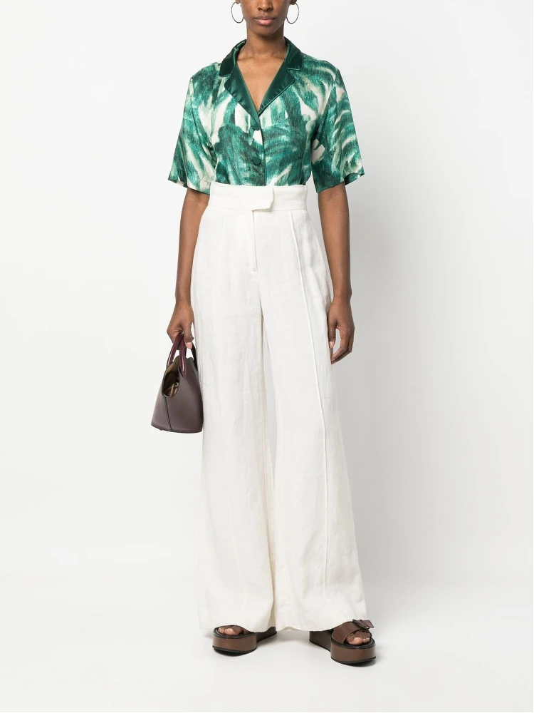 palmtree-print silk shirt alternative