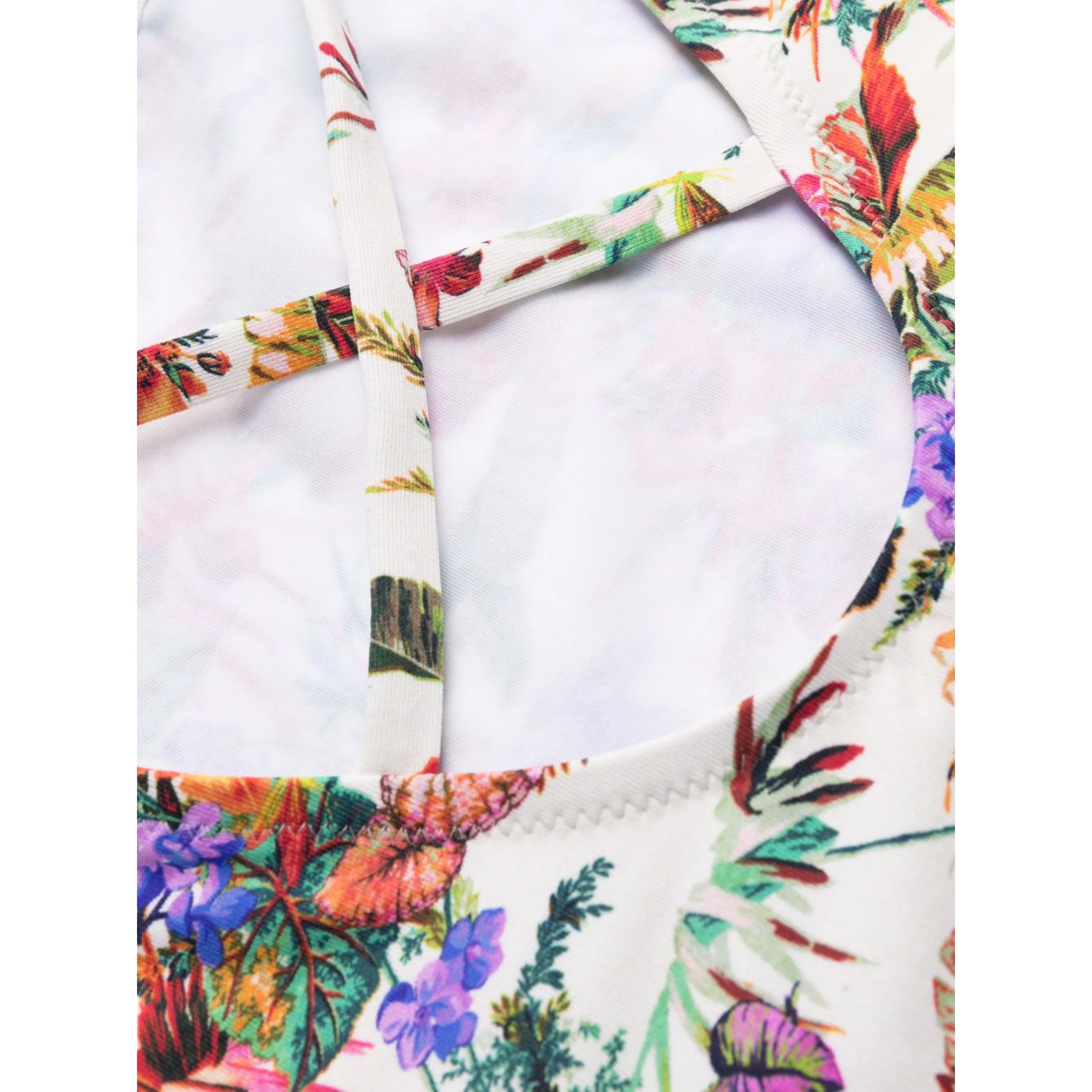 Mara floral-print scoop-neck swimsuit