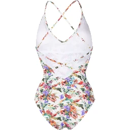 Mara floral-print scoop-neck swimsuit