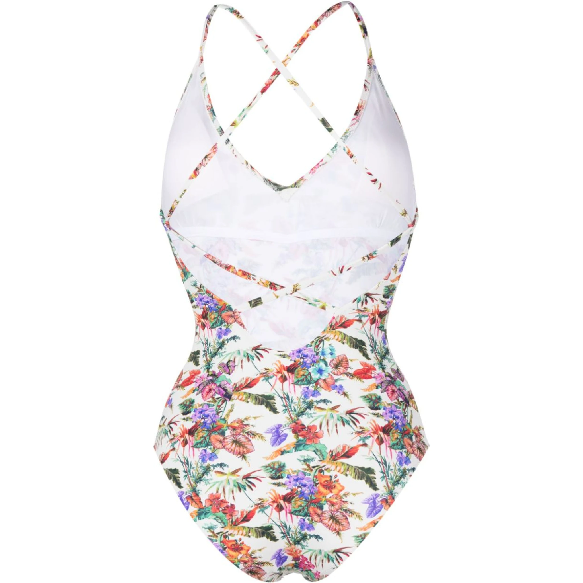 Mara floral-print scoop-neck swimsuit