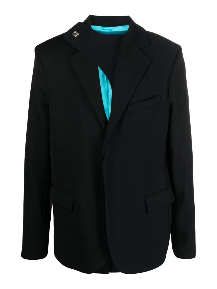 concealed-front fastening blazer