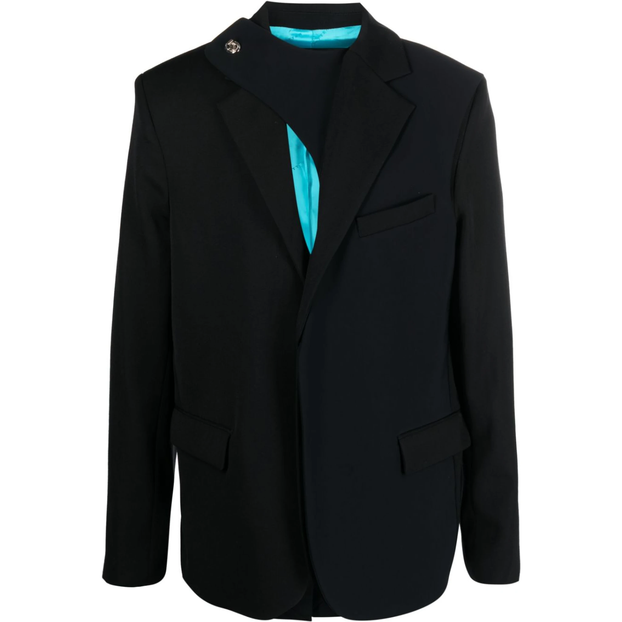 concealed-front fastening blazer