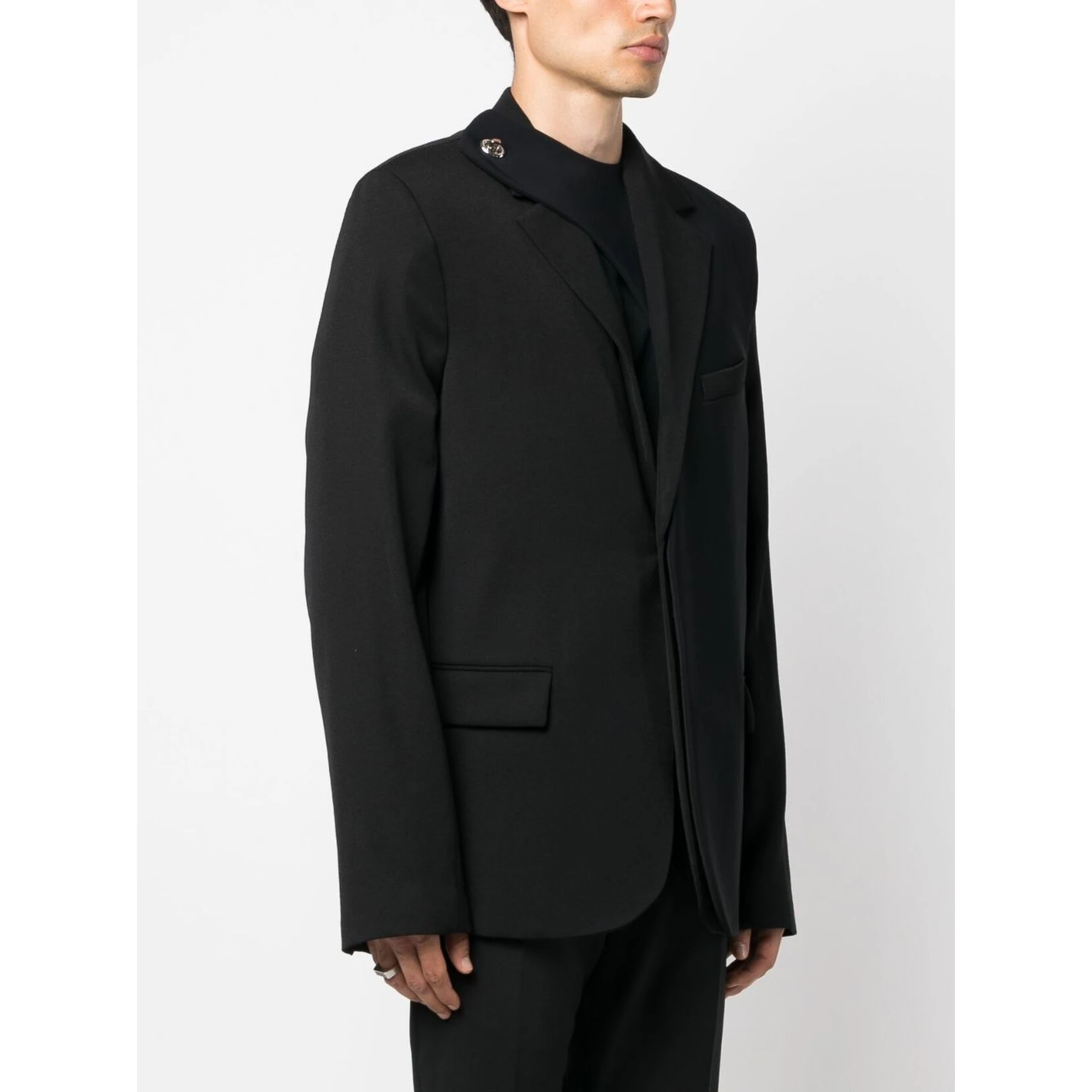 concealed-front fastening blazer