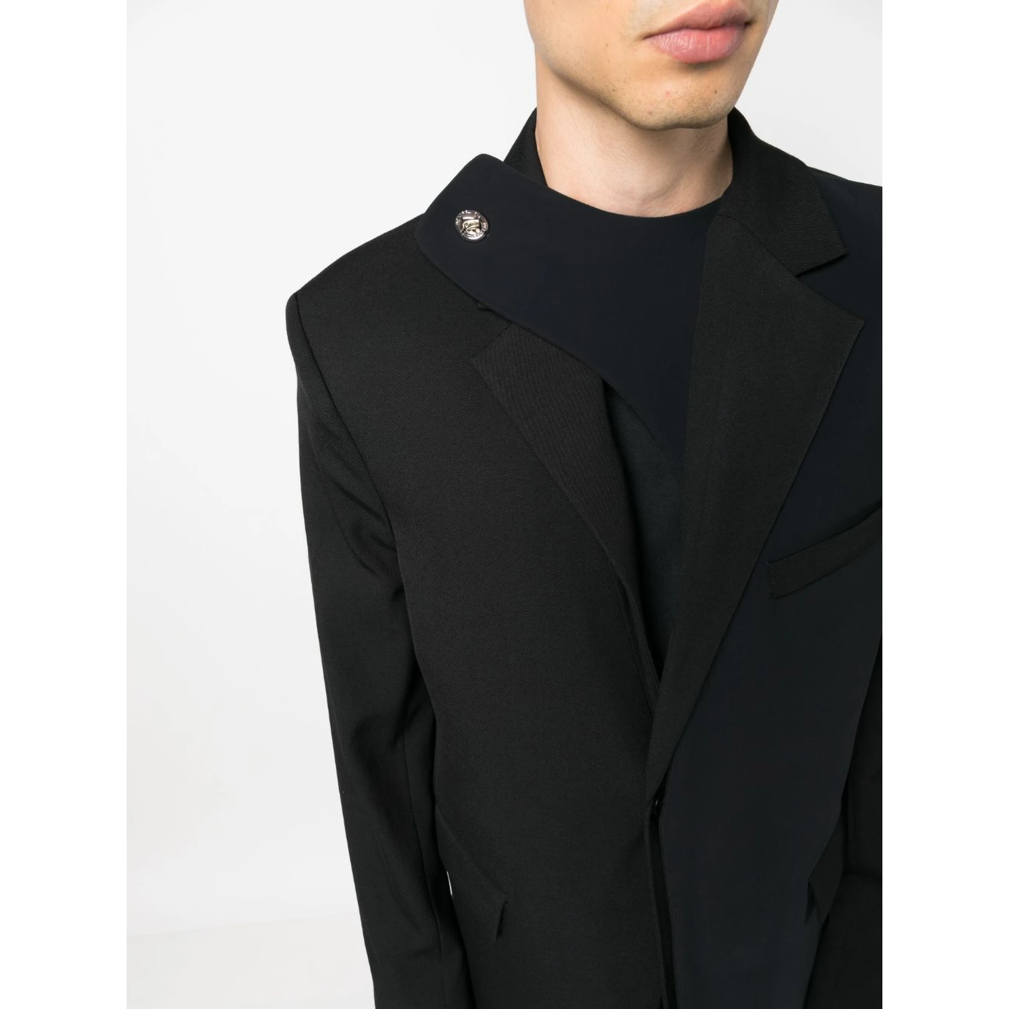 concealed-front fastening blazer