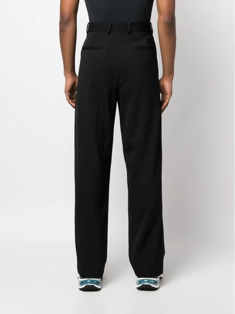 Straight-leg pleated wool trousers alternative