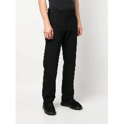 drawstring-hem cotton trousers