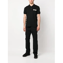 drawstring-hem cotton trousers