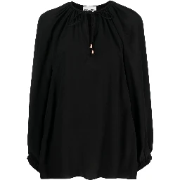 phaeonia self-tie silk blouse