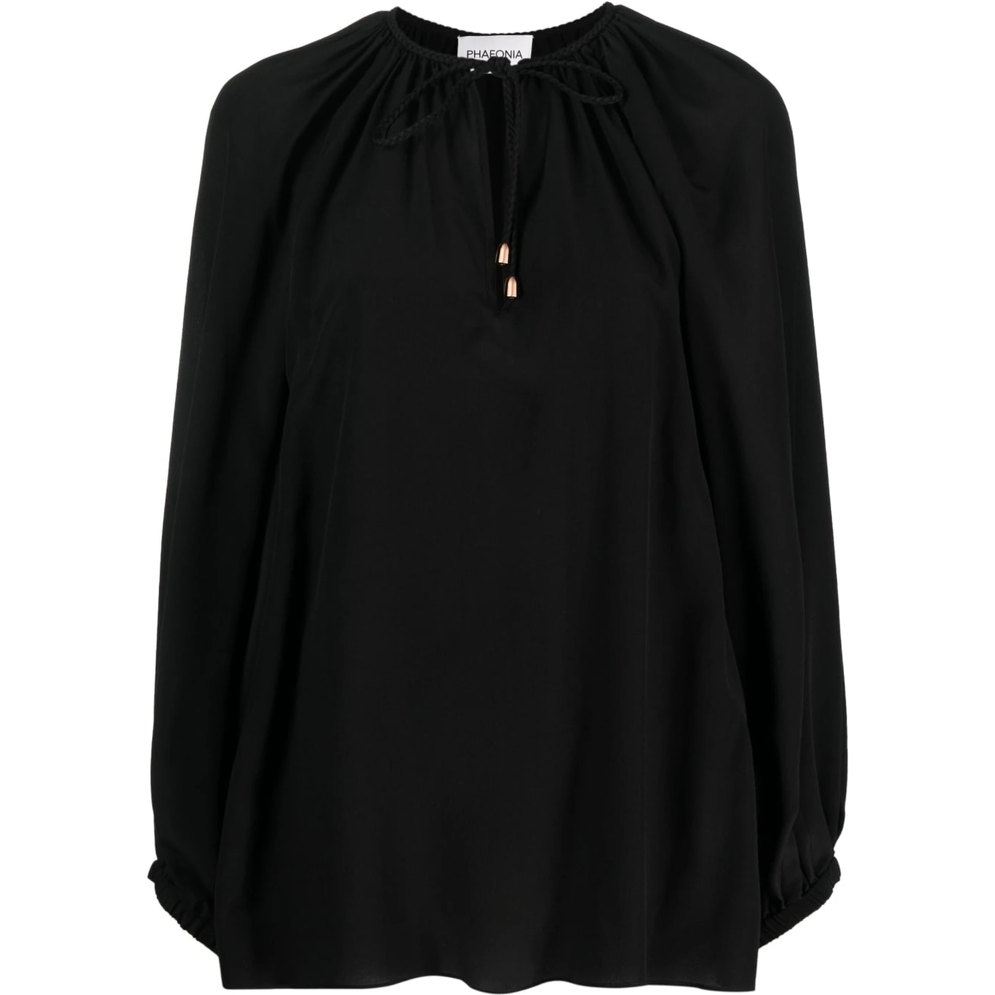 phaeonia self-tie silk blouse