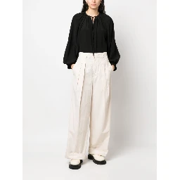 phaeonia self-tie silk blouse