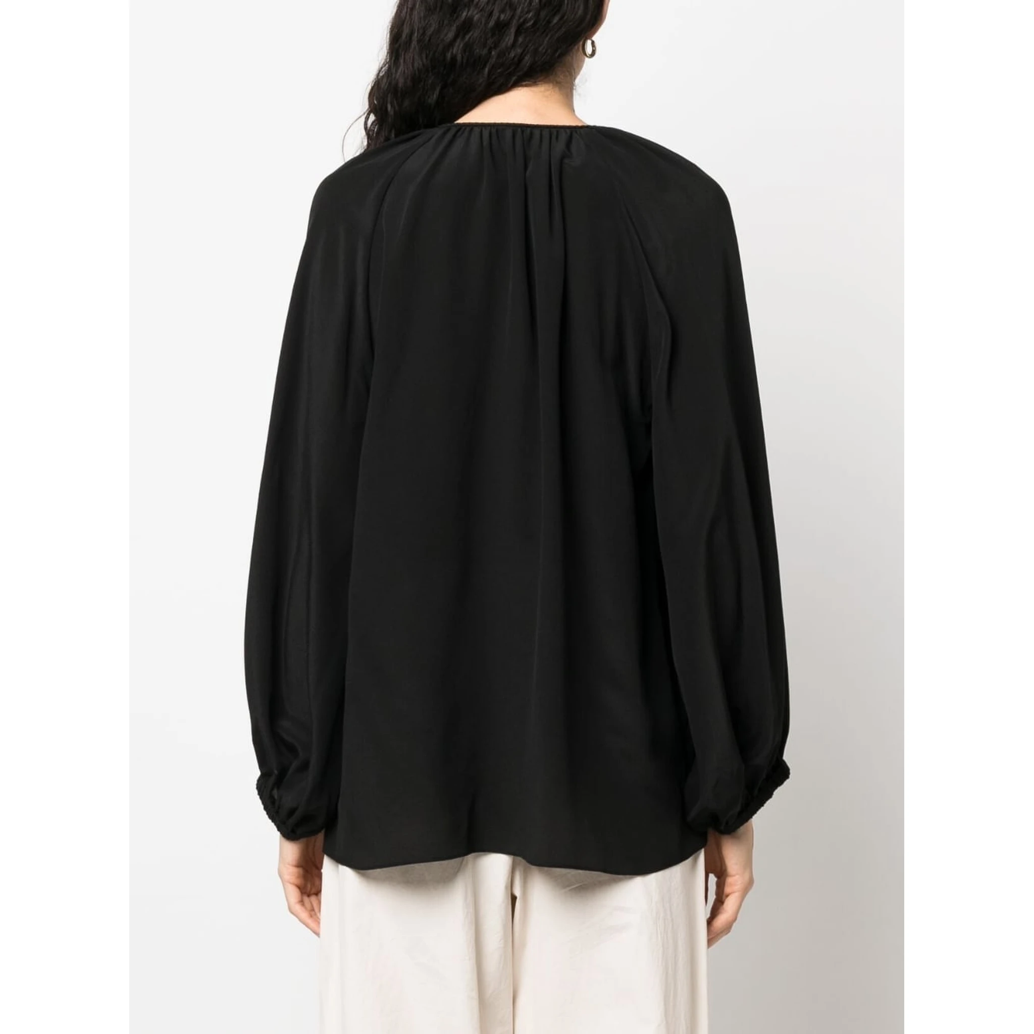 phaeonia self-tie silk blouse
