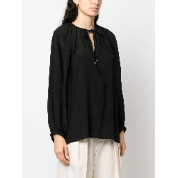 phaeonia self-tie silk blouse
