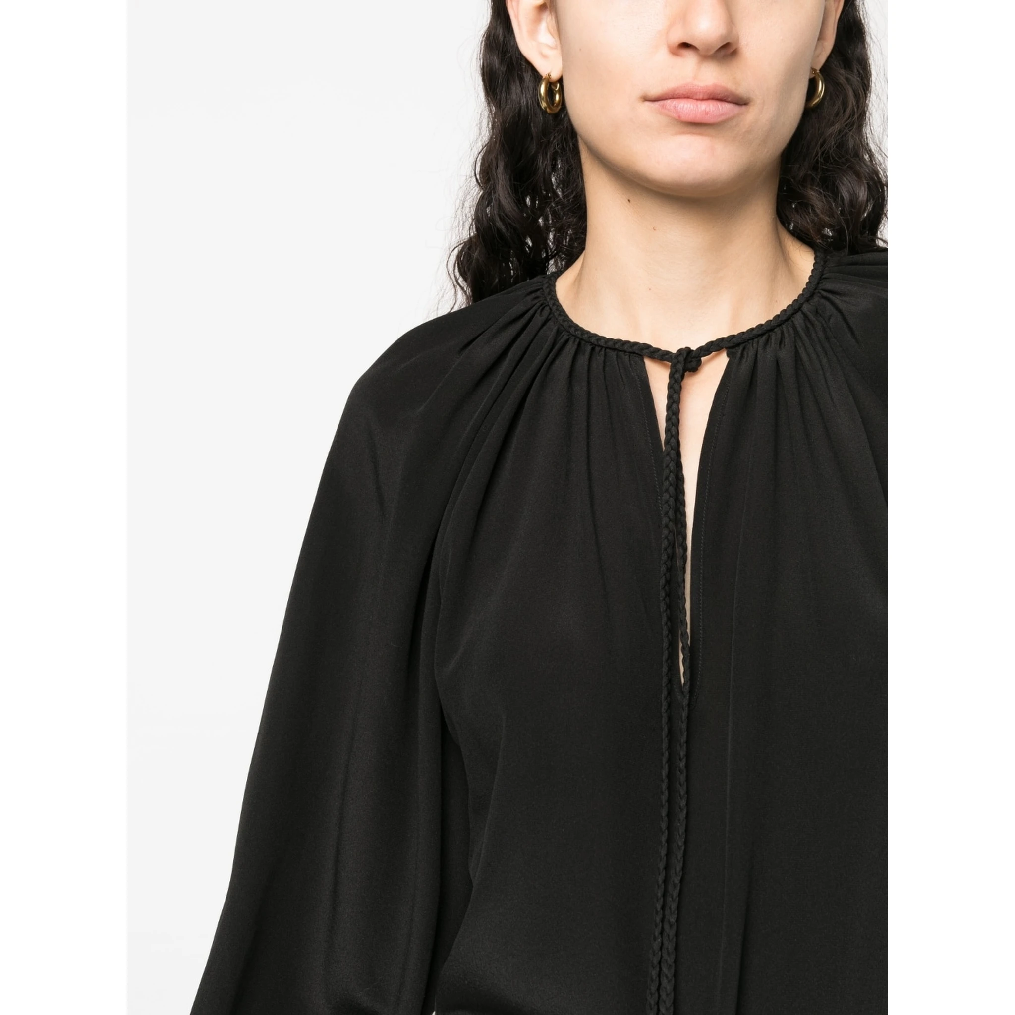 phaeonia self-tie silk blouse