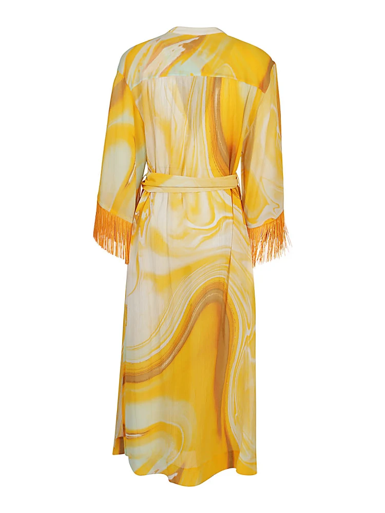 Orange Odelia Cotton Blend Silk Printed Cover Up alternative