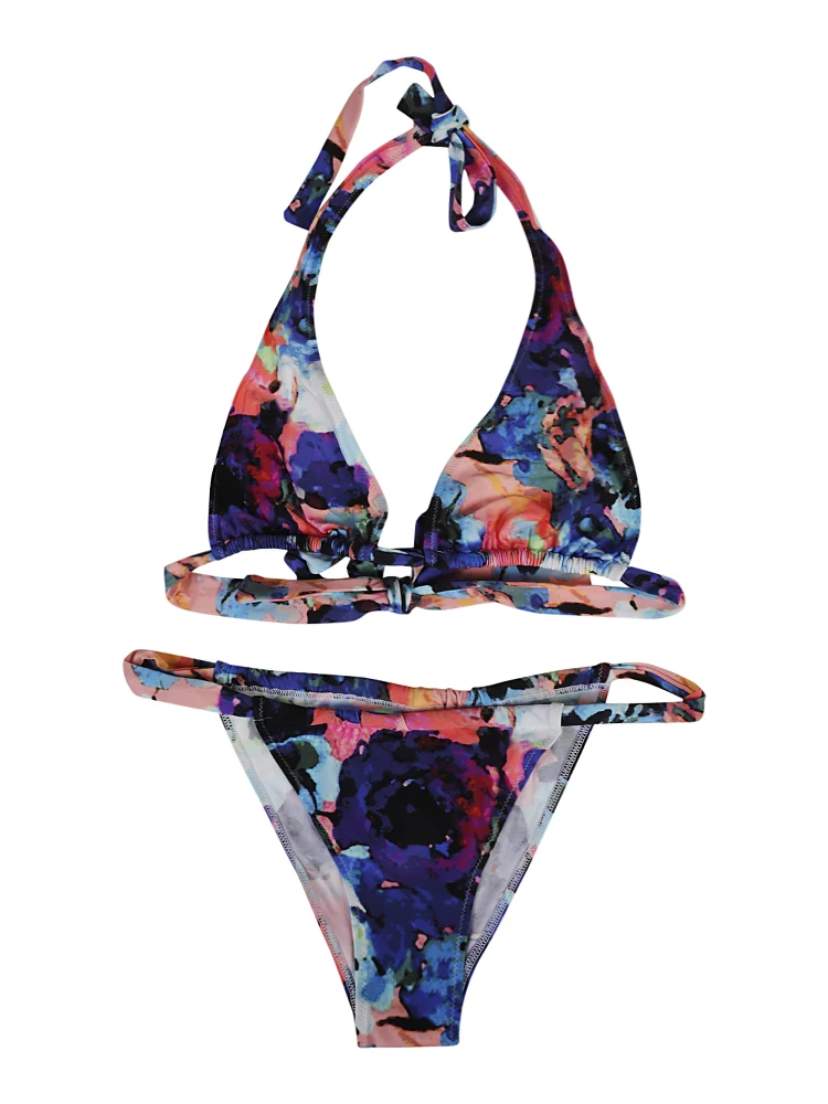 Multicolor Miami Printed Bikini Set