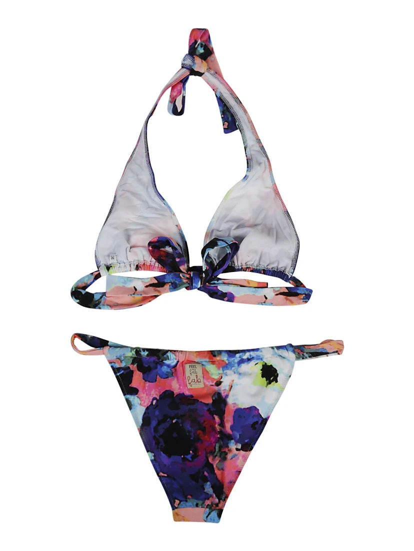 Multicolor Miami Printed Bikini Set
