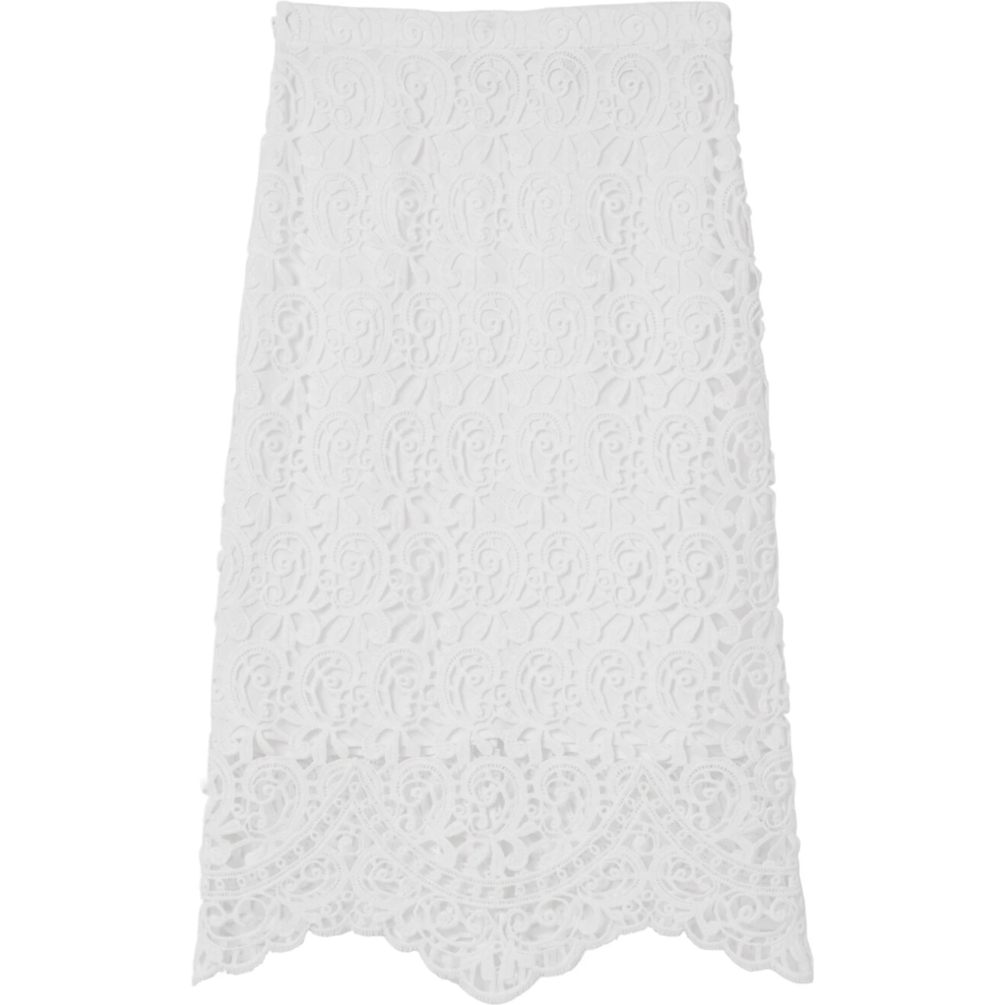 macramé-lace pencil skirt