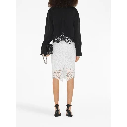 macramé-lace pencil skirt