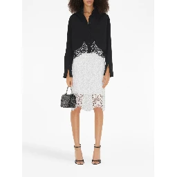 macramé-lace pencil skirt