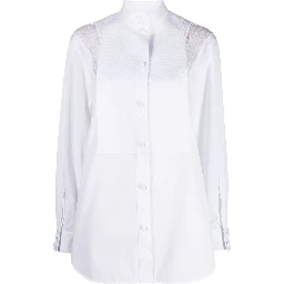 White Lace Detail Shirt