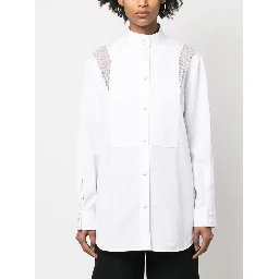 White Lace Detail Shirt