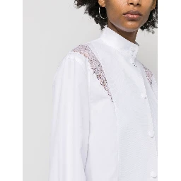 White Lace Detail Shirt