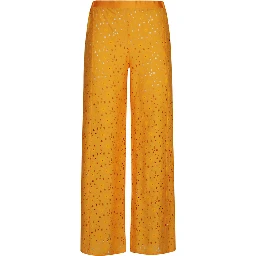 Yellow Tartana Wide Leg Trouser