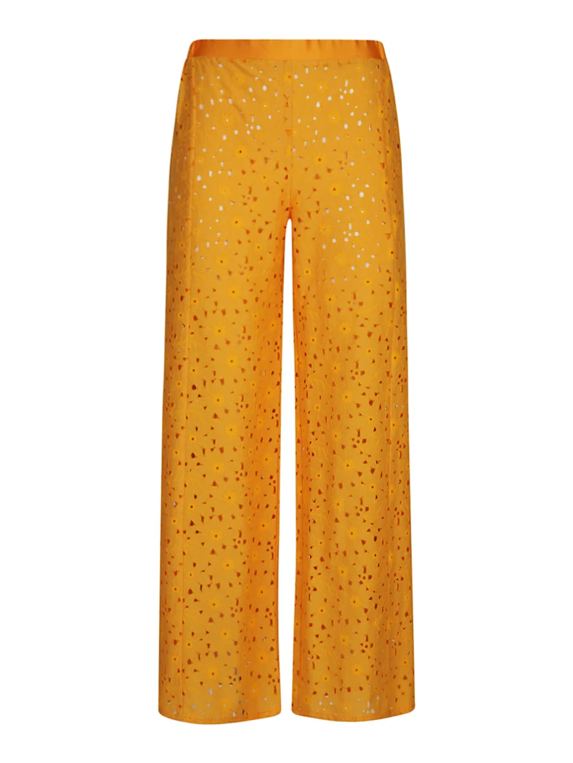 Yellow Tartana Wide Leg Trouser