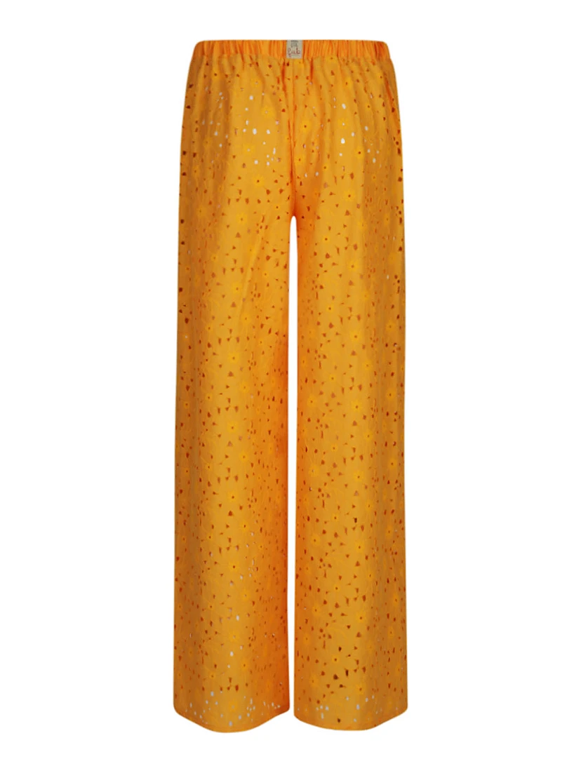 Yellow Tartana Wide Leg Trouser