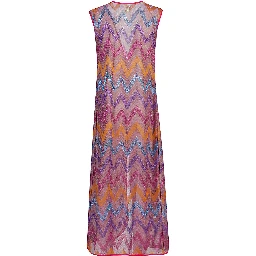 Multicolor Printed Long Dre