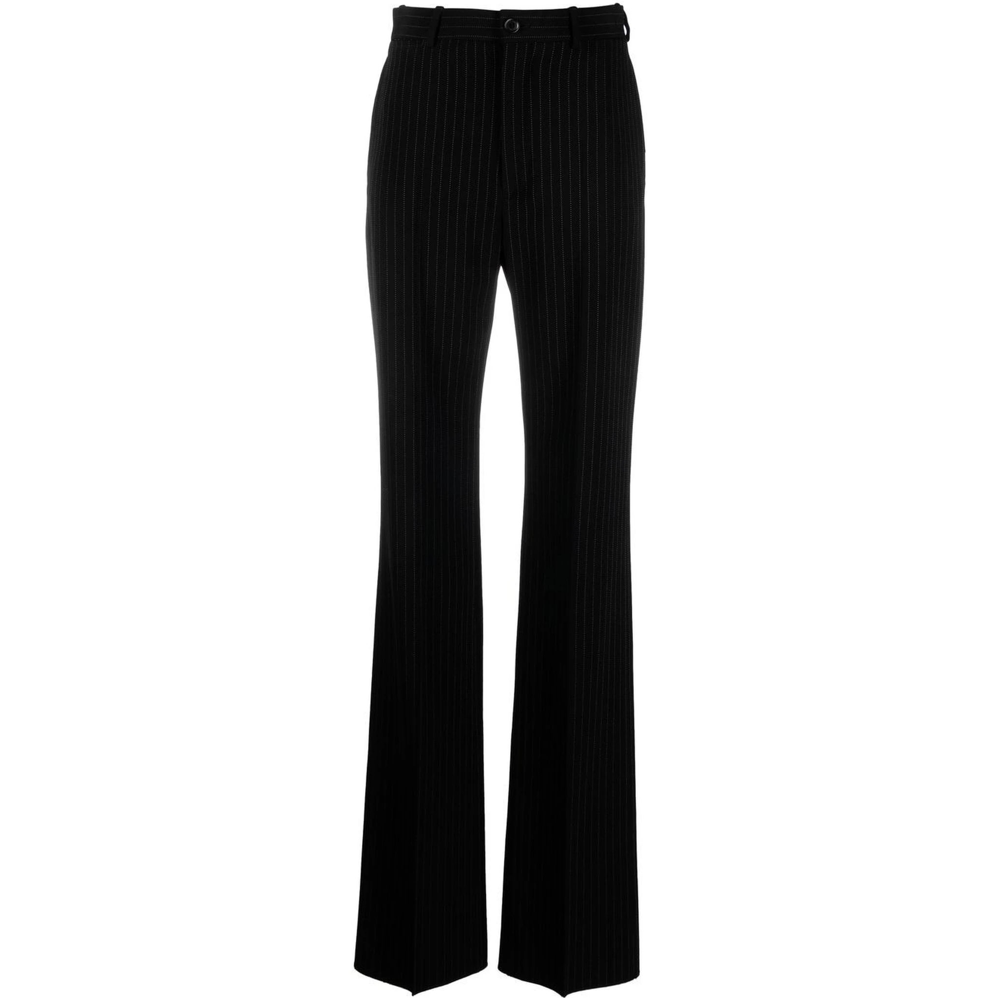 Pinstripe Straight-leg Trousers In Stripped