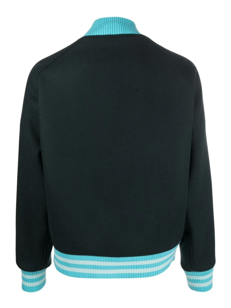 Logo-print Wool-blend Bomber Jacket In Black alternative