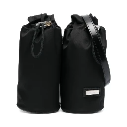 Hybrid Double-bottle Belt Bag In Black