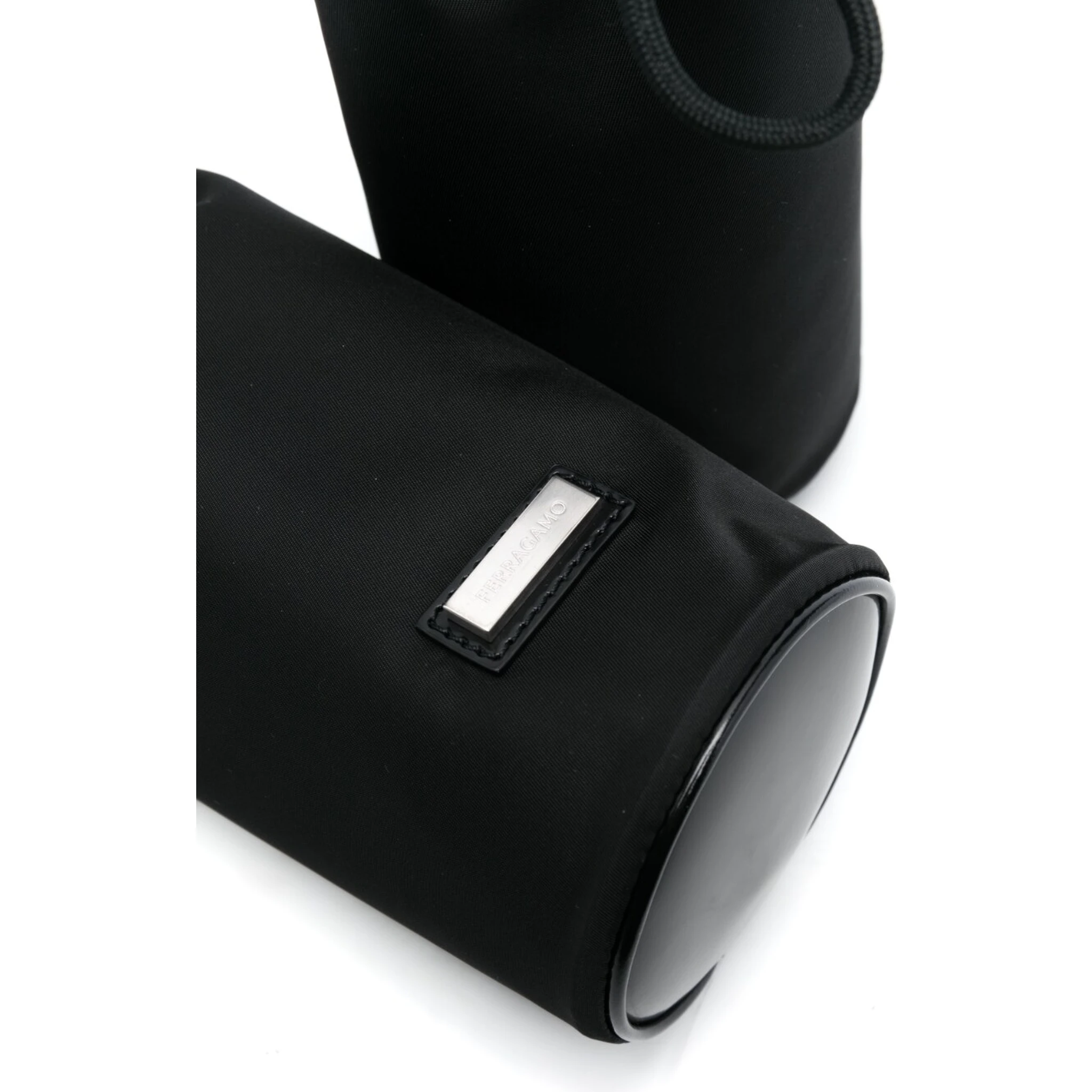 Hybrid Double-bottle Belt Bag In Black