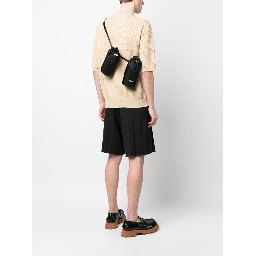 Hybrid Double-bottle Belt Bag In Black