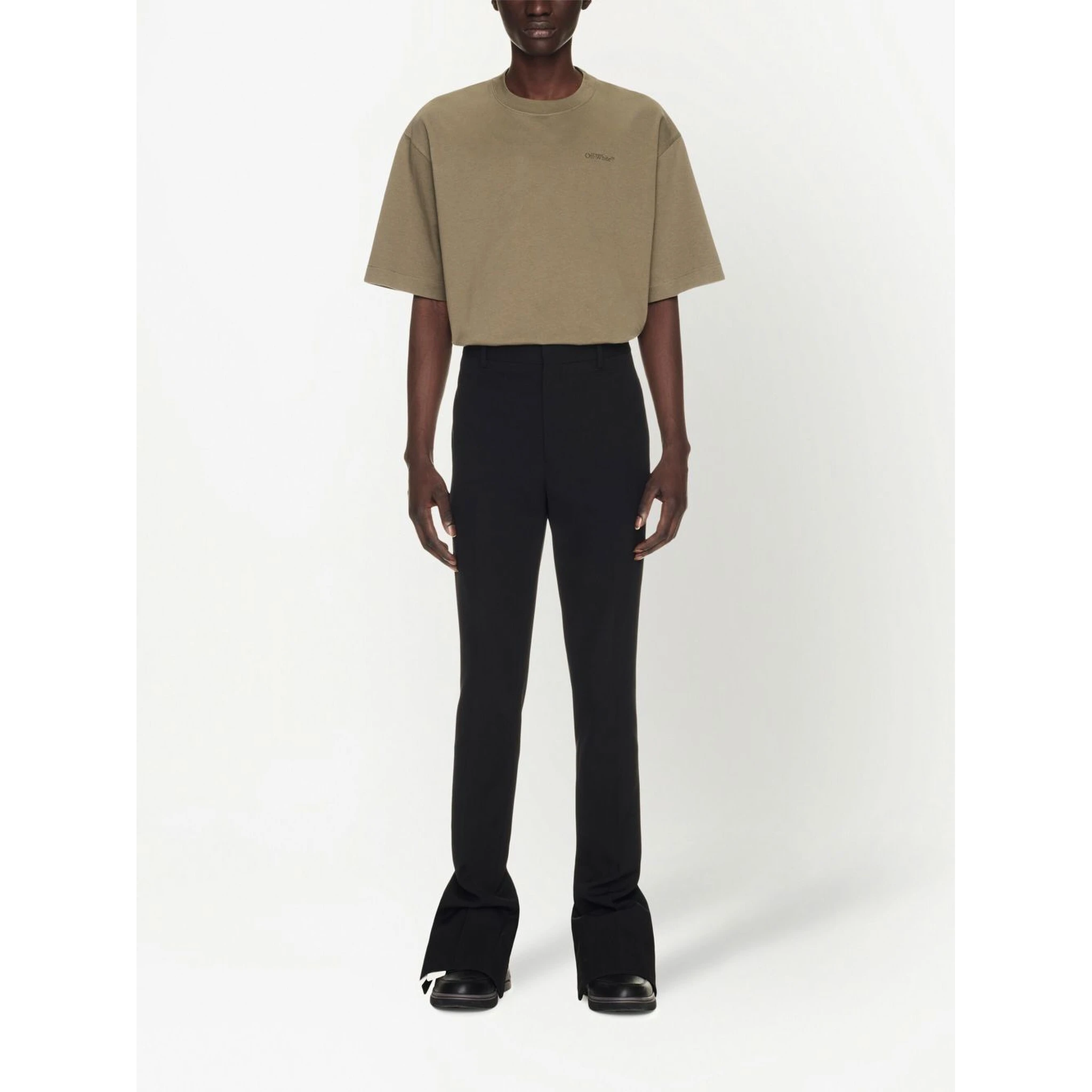 Off White Trousers Black
