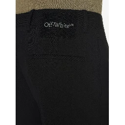 Off White Trousers Black